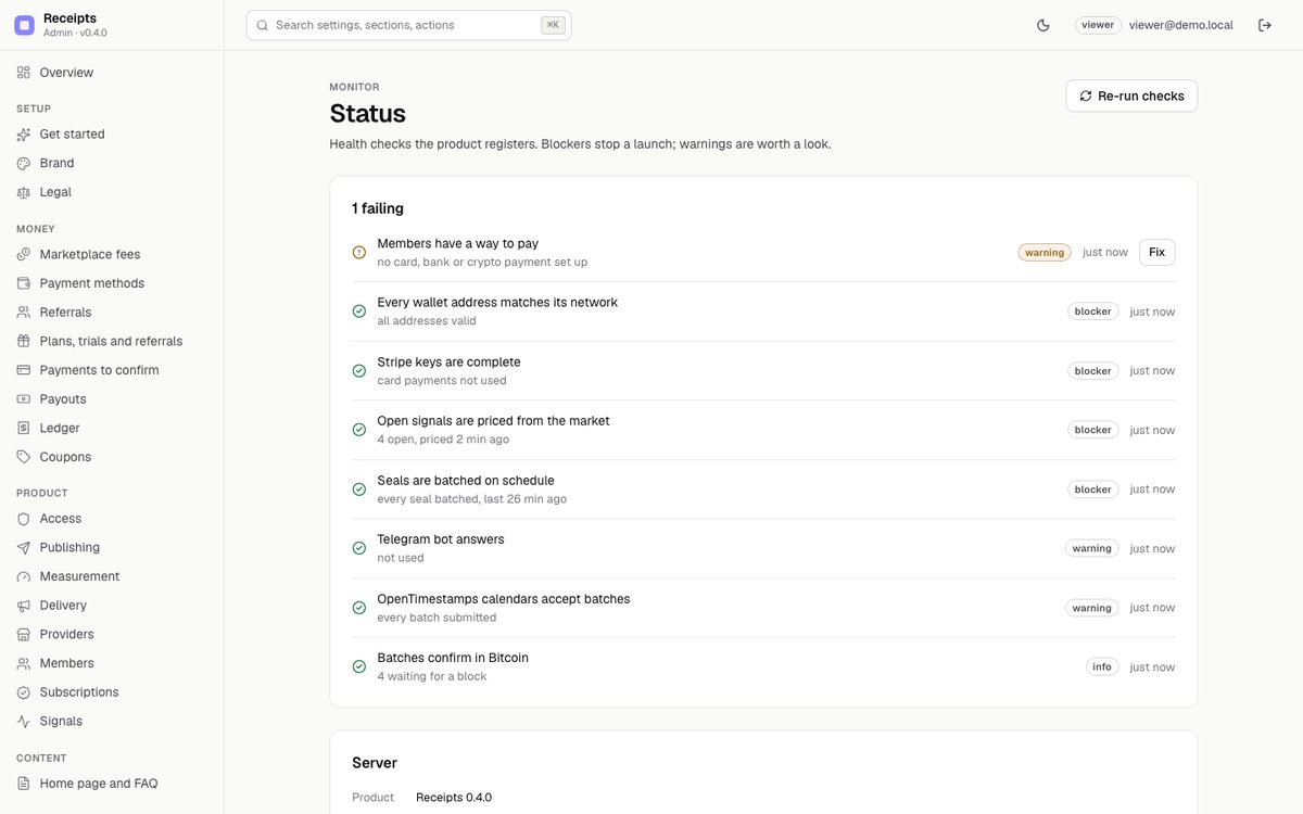 Status checks · public demo